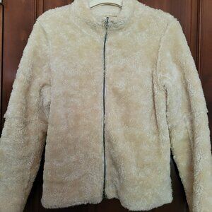 True Grit plush pile zip front jacket size small